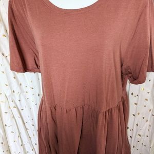 mauve t-shirt baby doll dress